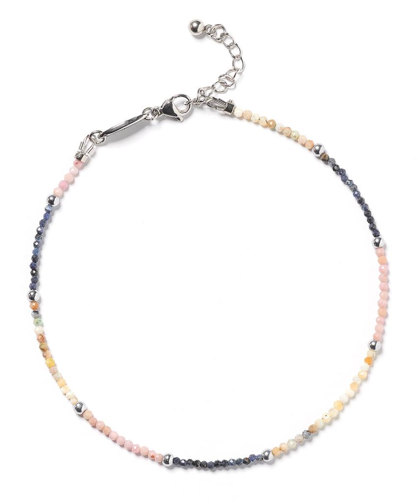 Polalita Aurora Bead Anklet (Plt-Ak-001_Pk)