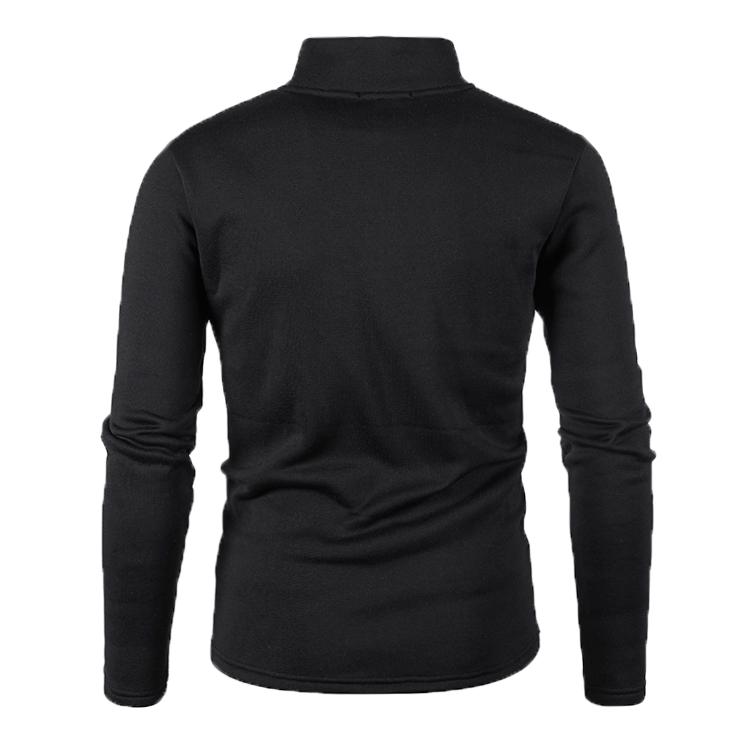 Men's High Collar Solid Color Zipper Sweatshirt Jacket