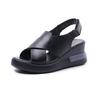 Fashion Summer Wedge Shoes for Women Sandals Solid Color Open Toe High Heels Casual Ladies Buckle Strap Fashion Female Sandalias Mujer