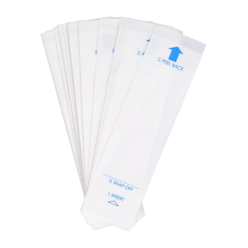 50PCS Thermometer Probe Cover PE Film Paper 9.5x2.5cm Disposable Accurate Reliable Thermometer