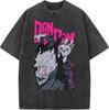 Anime Dandadan Ken Takakura Okarun Turbo Granny Graphic T Shirt Men Washed Cotton Tshirts Manga Tee Harajuku Male Casual T-shirt