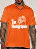 Unisex Short Sleeve Crew Neck T Shirt The Photographer Dslr Camera Sketch Graphic Shooting Hobby Casual Cotton Streetwear Tee