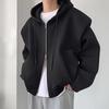 Yousheng Heren Sweatshirt met Capuchon Trekkoord Lange Mouw Ritssluiting Sportjas met Zakken Effen Kleur Losse Pasvorm Casual Bovenkleding