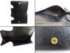 Authentic GUCCI Logo Script Black Leather Business Card Credit Card Holder #b166  Open box