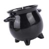 Witch Cauldron Candle Ceramic Reusable Gothic Skeleton Scented Candle Decoration for Birthday Bedroom Tabletop