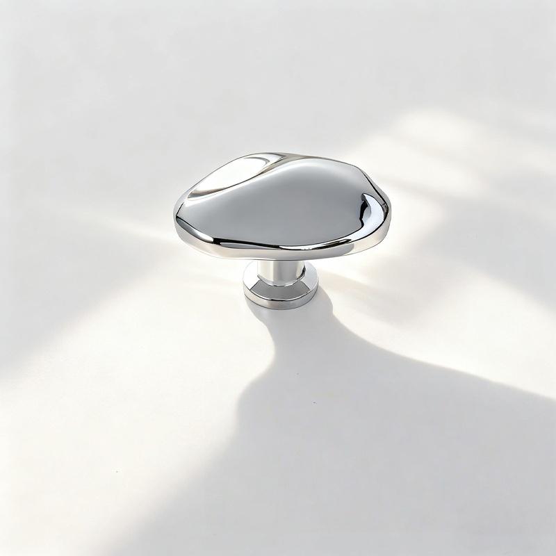 1 шт. Простая дверца шкафа, ящик, шкаф, яркая серебристая ручка, новая китайская мебель, одно отверстие, маленькая ручка