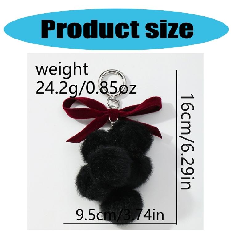 Unique Grape Plush Keychain with Bowknot Soft Grape Pendant Plush Bowknot Key Chain Lightweight for Daily Use Travel