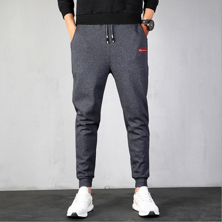 Mens Warm Sweatpants Cotton Thick Pants 