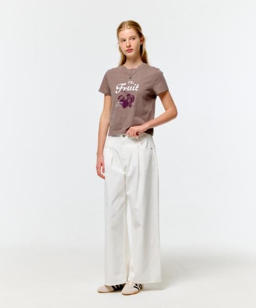 DEPOUND 90S Plum Slim T-Shirt [Brown]