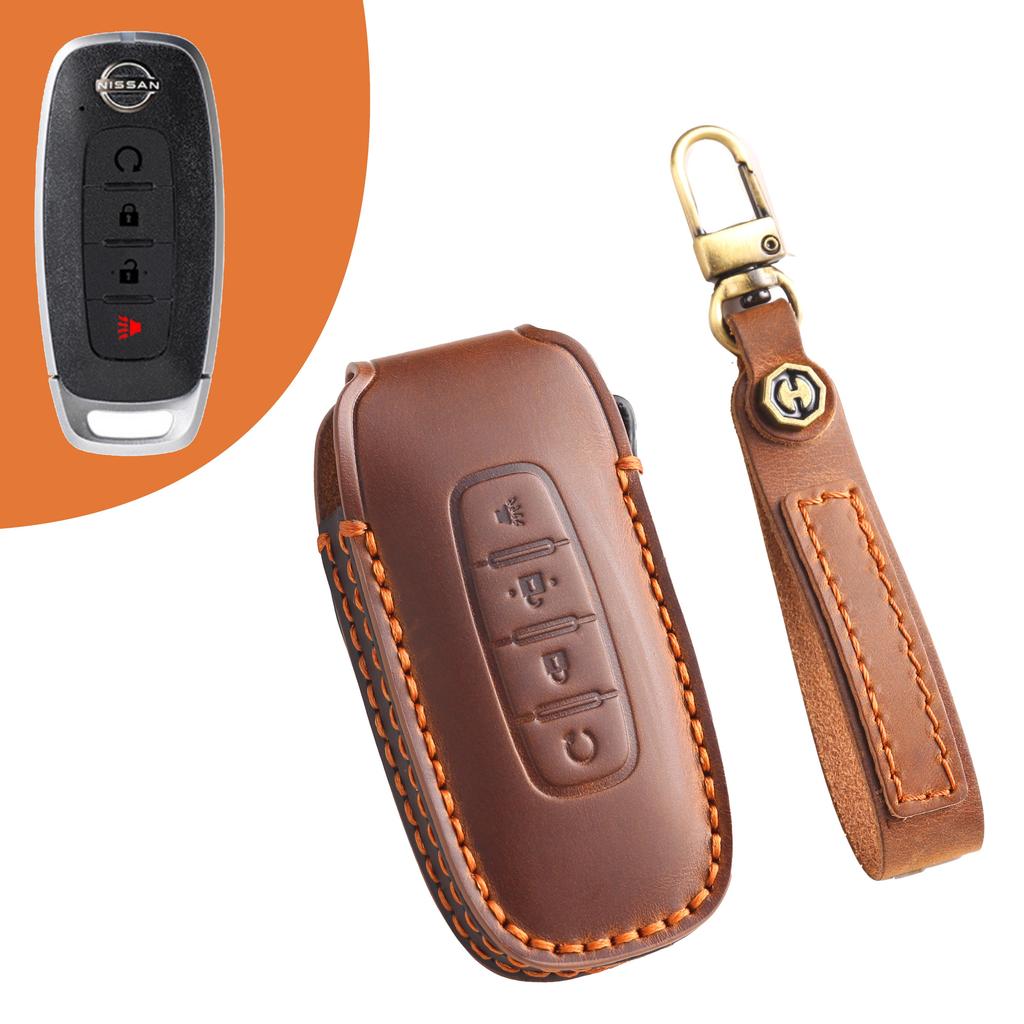[Nissan]Handmade Cowhide  Car Key Cover for Teana Sylvania Qijun Tiida Bluebird Floor Lantuda Jinke