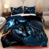 Wolf Dreamcatcher 3D Printed Cartoon Anime Wolf Duvet Comforter Polyester Soft Comfortable Dormitory  Bedroom Bedding Sheets Set