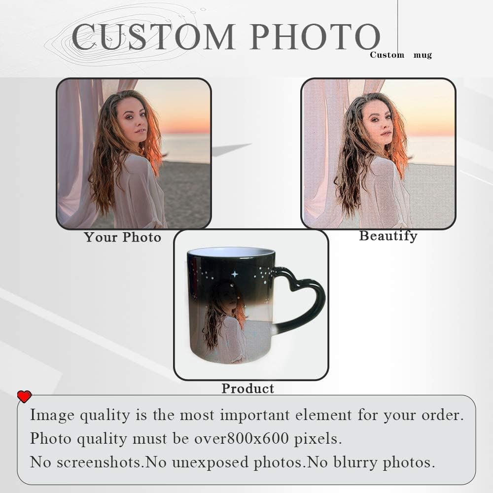 Customized Coffee Mugs Ceramic Magic Mug Pour In Hot Water Pictures Display Print Photo LOGO Text DIY Change Color Cup Gifts