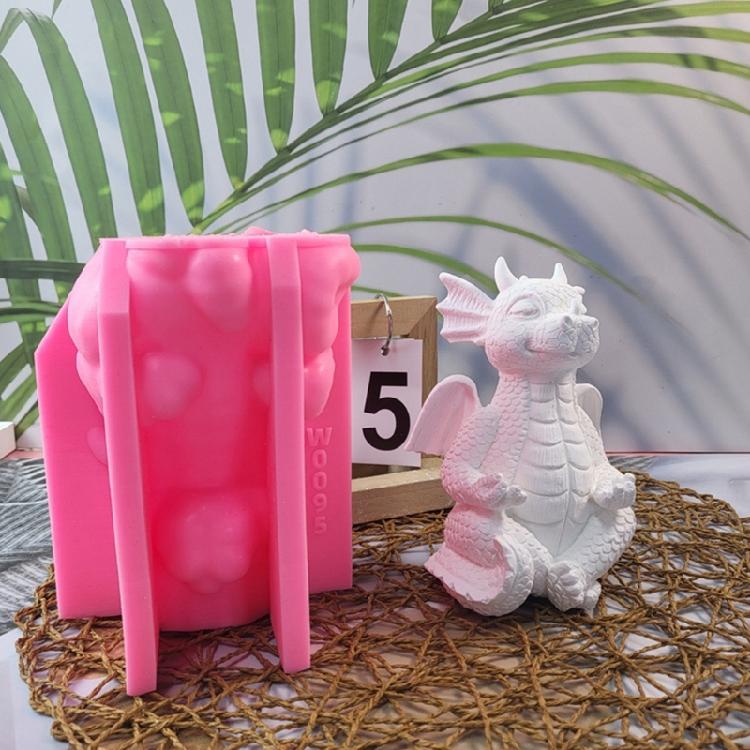 Dragon Ornament Mold Easy to Use Silicone Candle Mold Animal Shaped Desktop Decorations Mould Jewelry Making Supplies
