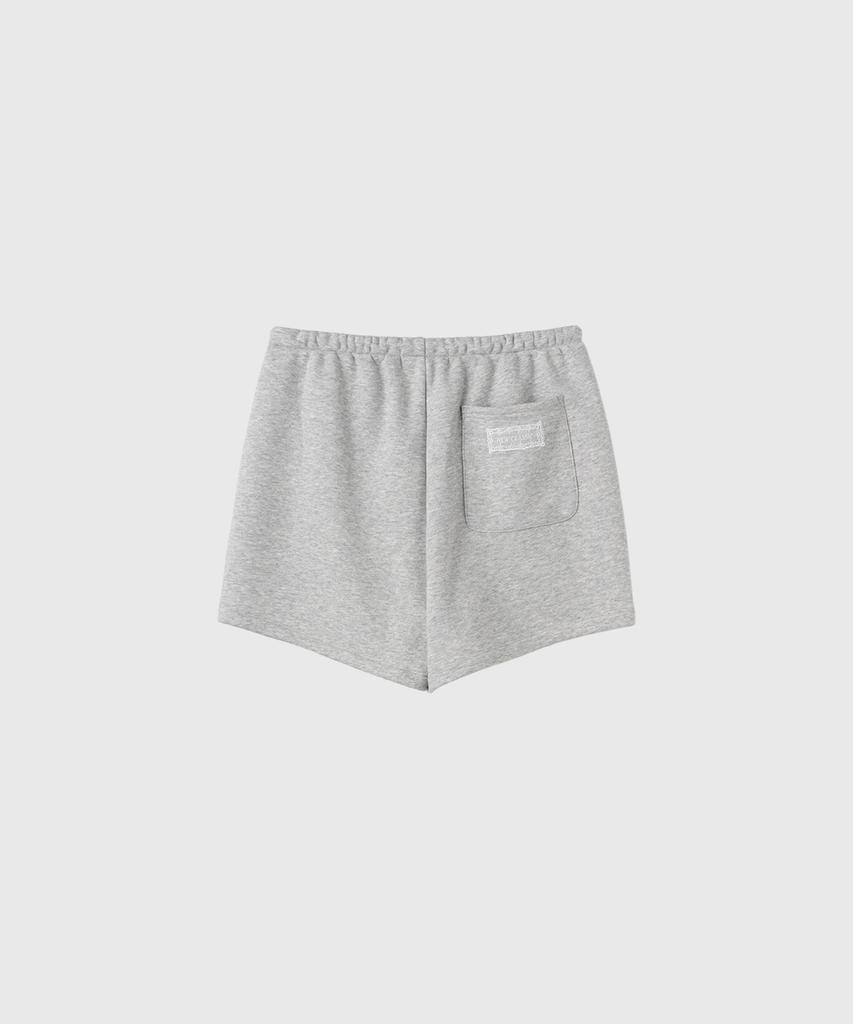 GENERALIDEA Lace-Trimmed Sweat Shorts [Melange Grey] / Gf2Lhp526