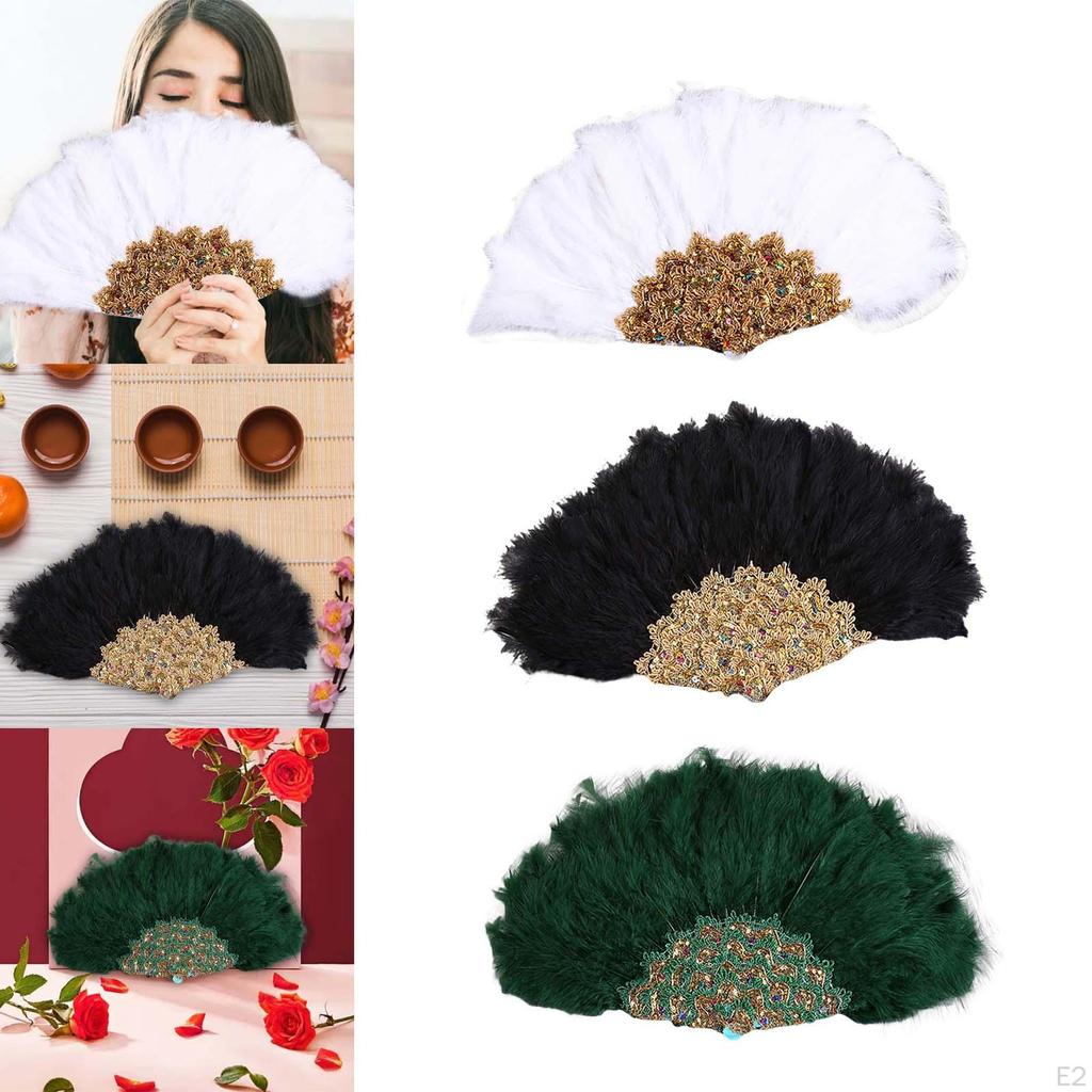 Fan 1920s Costume Party Dancing Fancy Wedding for Woman Gift Decoration