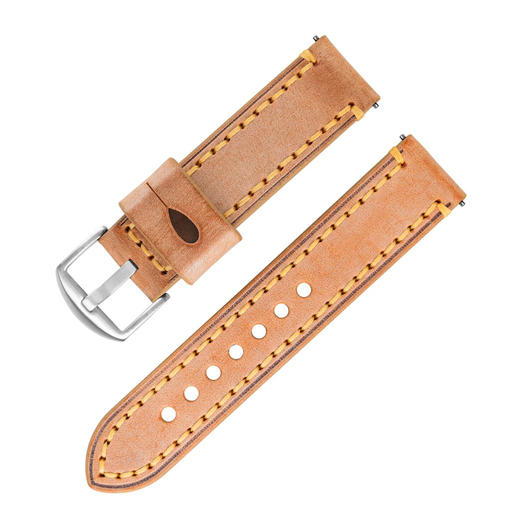 Oil Edge Horse Reins Leather Watch Strap for Green Water Ghost Mechanical Watch Strap 20mm 22mm 24mm 26mm
