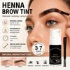 Kit Profesional de Tinte para Cejas con Henna Marrón Oscuro Impermeable y de Larga Duración Tinte para Cejas para Uso en Casa Realzador de Cejas de Aspecto Natural