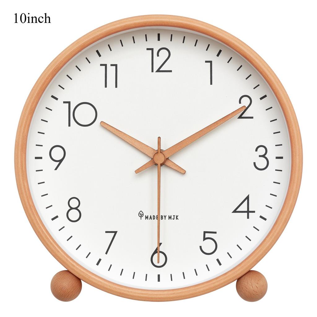 High-end Wooden Desk Clock 8/10 Inch Solid Wood Table/Wall Clock for Home Decor Study Room Living Room Office Desk /Wall Clock