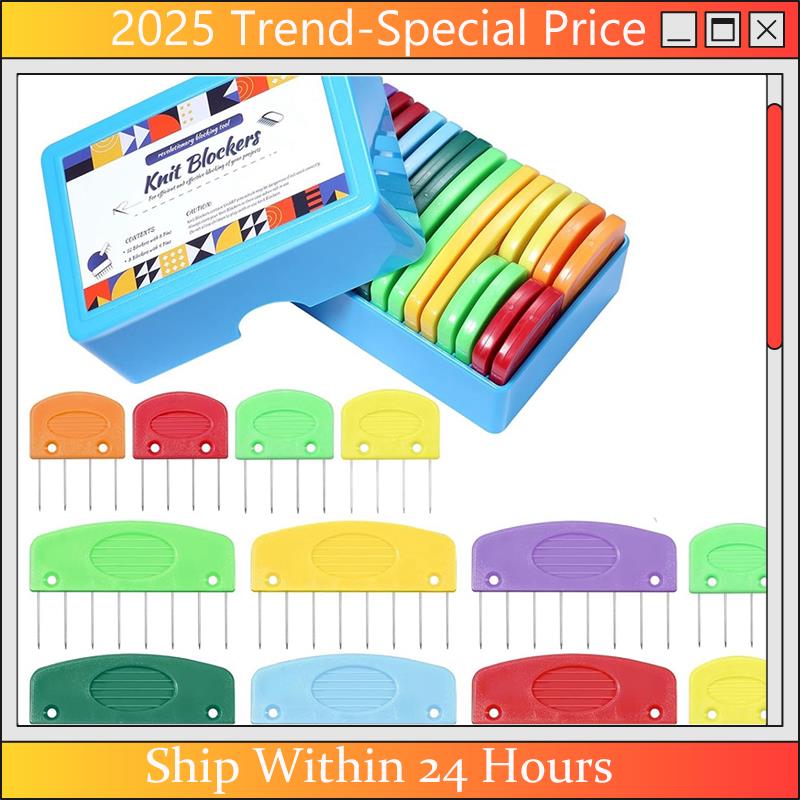 Feb.20 Pcs Knit Blocker Pins Combs, Color Knit Blockers Combs For Blocking, Rainbow Knitting Blockers Pins For Blocking Mats