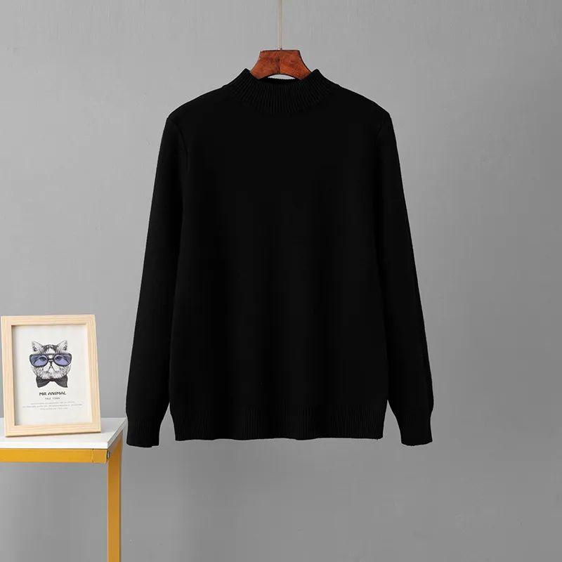 Cross-Border Autumn and Winter New Foreign Trade Half-high Collar Wool Fleece-lined Top Thick