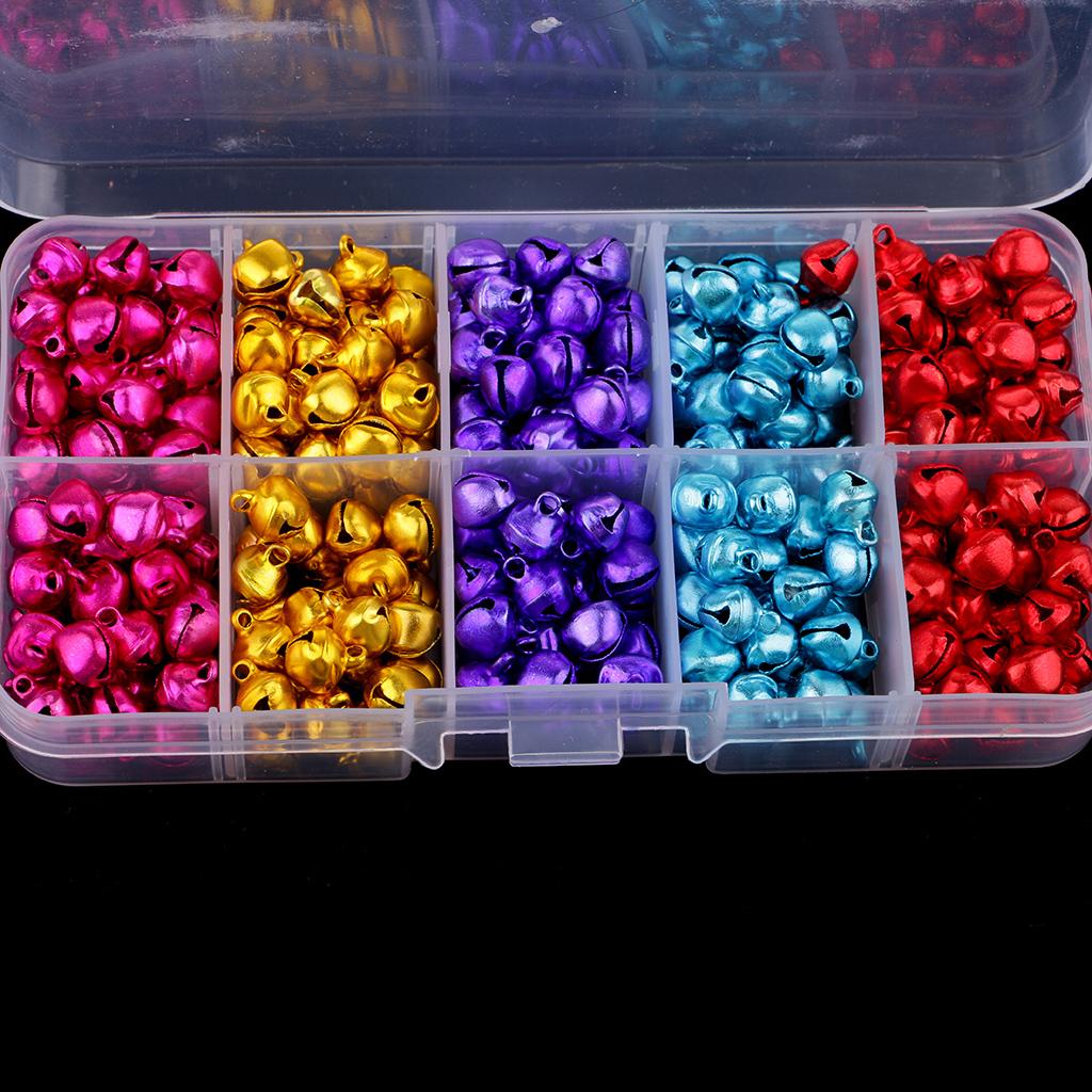 300 Pack/Box Christmas Bells Ornament Craft for Home, Tree, Door, Hanging Pendant