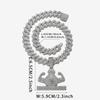 Diamond Muscle Money Bag Hip Hop Pendant: High-End Alloy Rhinestone Men's Cuban Chain Necklace