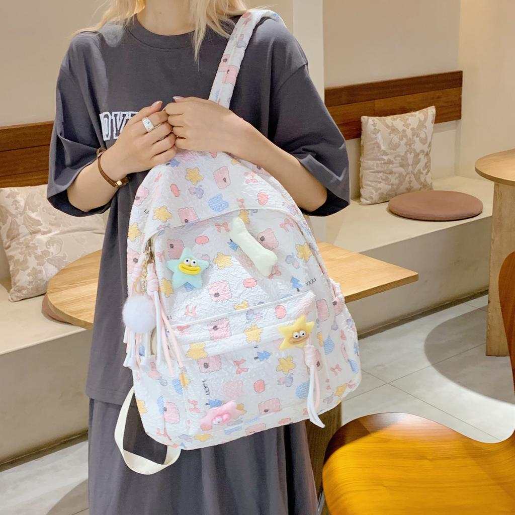 Schoolbag high-value schoolbag college student ins cute Japanese soft girl girl large-capacity versatile backpack backpack