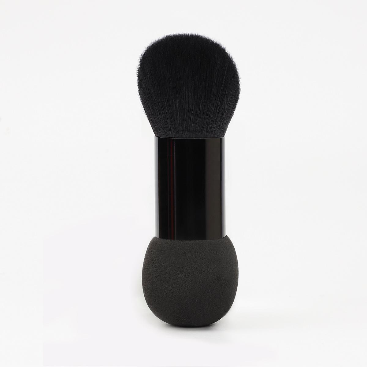 Double-Ended Powder & Foundation Brush: Portable, Dual-Use, Multifunctional Makeup Tool