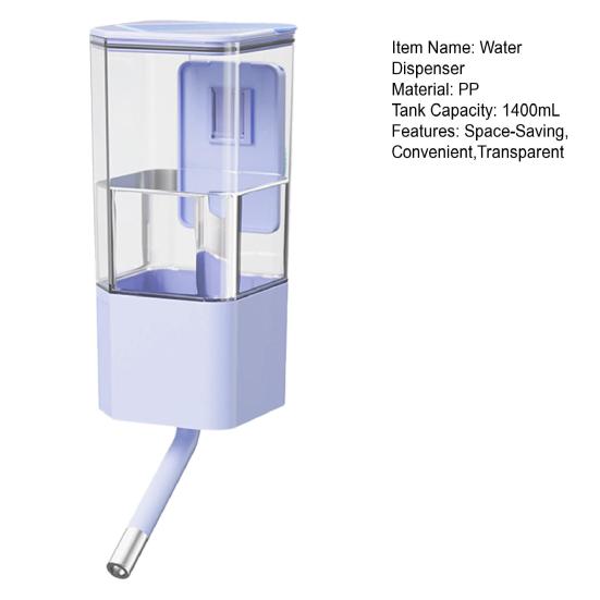 Hängende Trinkflasche für Haustiere Käfigmontierter Wasserspender mit Edelstahlkugel-Auslauf Große Kapazität Automatisches Wasserzufuhrsystem Haustierbedarf