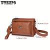 Soft Faux Leather Crossbody Bag, Retro Wristlet Handbag, Fashion Clutch Purse For Women