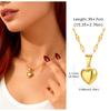 Sliding Water Droplet Pendant Necklace for Women, Waterproof Tear Pendant Necklaces, Gold Plated Stainless Steel Jewelry