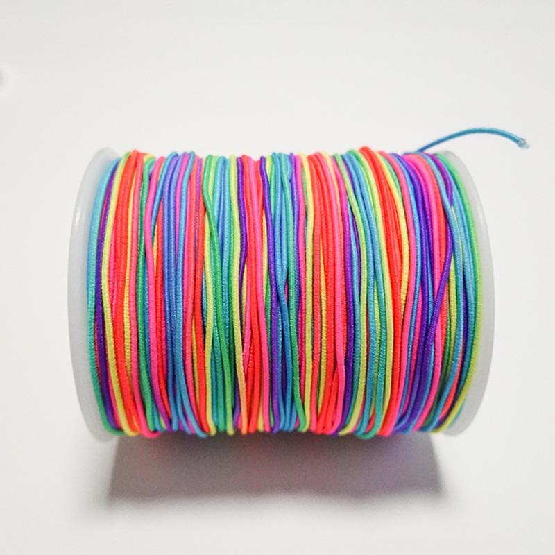 1mm Stretchy Bracelet String, Sturdy Rainbow Elastic String Elastic Cord for Jewelry Making, Necklaces, Beading and Crafts