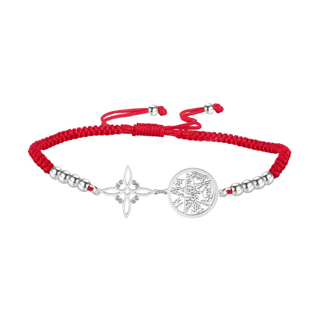  Wicca Witch Knot Bracelet Stainless Steel God Name Tetragrammaton Pentagram Bracelet Solomon Amulet Jewelry Wholesale