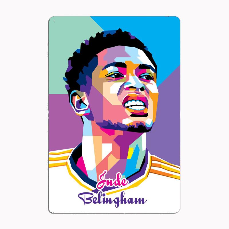 Jude Bellingham Football Sport Player Posters Metal Print Sign Poster Garage Room Cinema Living Custom Tin Vintage Home Decor