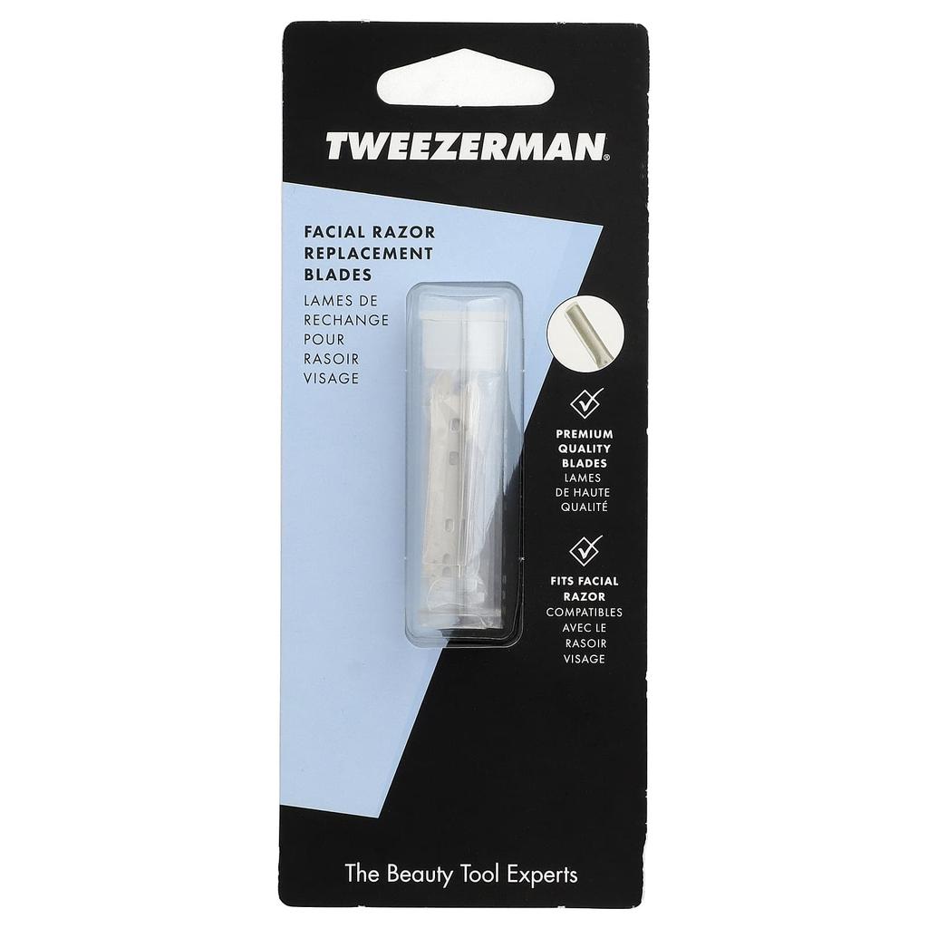 Tweezerman, Face Razor Replacement Blades, Pack of 4
