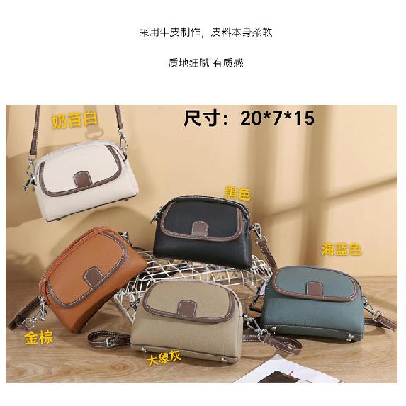 Top Layer Cowhide Double Zipper Large Capacity Crossbody Small Bag Phone Bag Women Versatile 2025 New Genuine Leather Casual Shoulder Bag
