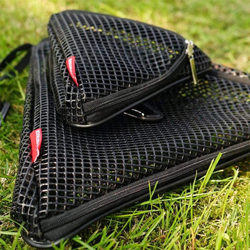 Outdoor Camping Kitchen Hanging Net Kitchen Foldable Storage Bag Cookware Drying Net Triangular Drying Net Dry Food Organizer