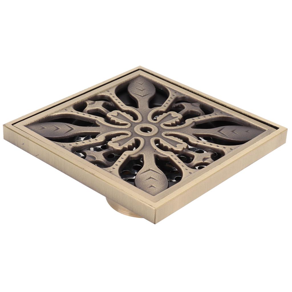 Sifon de pardoseală 10x10cm Cupru antic Deodorant Sifon de duș pentru casă Hotel Baie Toaletă