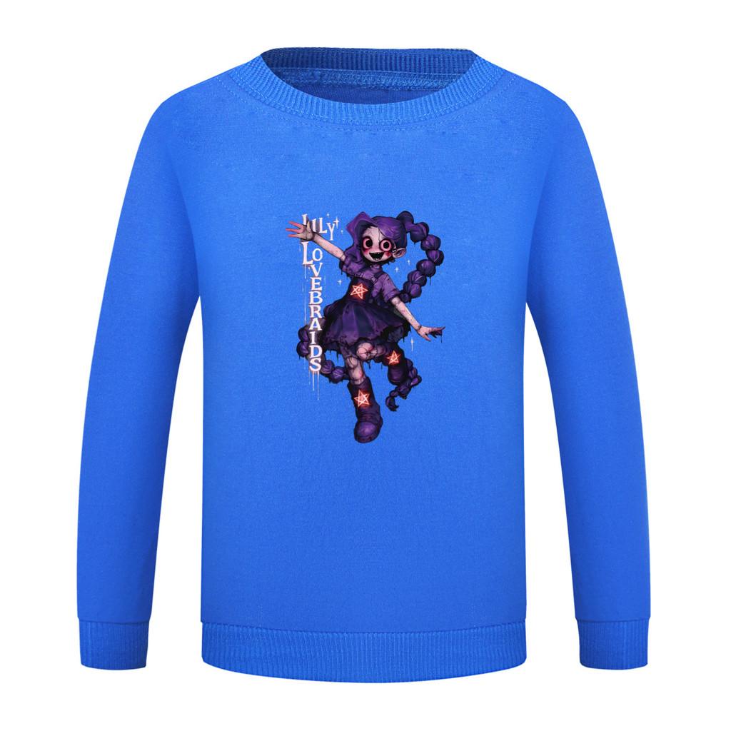 5583 Multi-color Girls Lily Lovebraids Printed Long Sleeves Sweatshirt Top