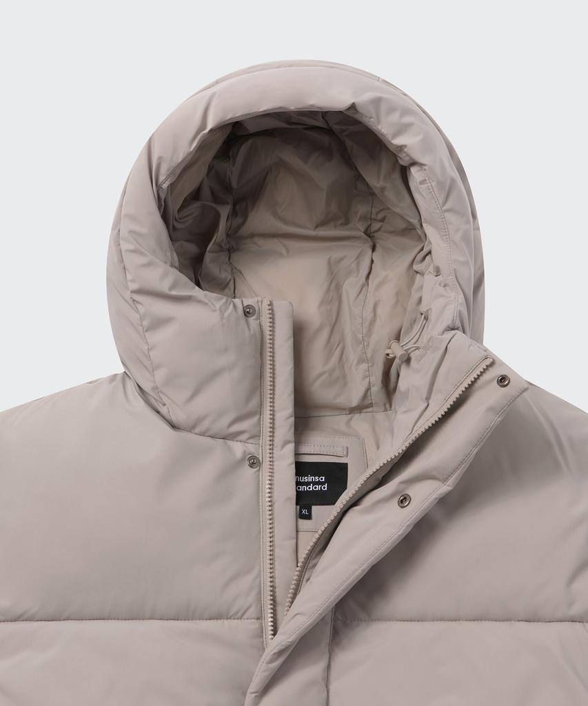 Musinsa Standard Daily Puffer Hooded Short Padded Jacket [Light Beige]