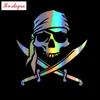 Pegatina impermeable personalizada de calavera pirata y decoración divertida para coche de PVC de modelado todoterreno personalizada Calcomanía 20-18,7 cm