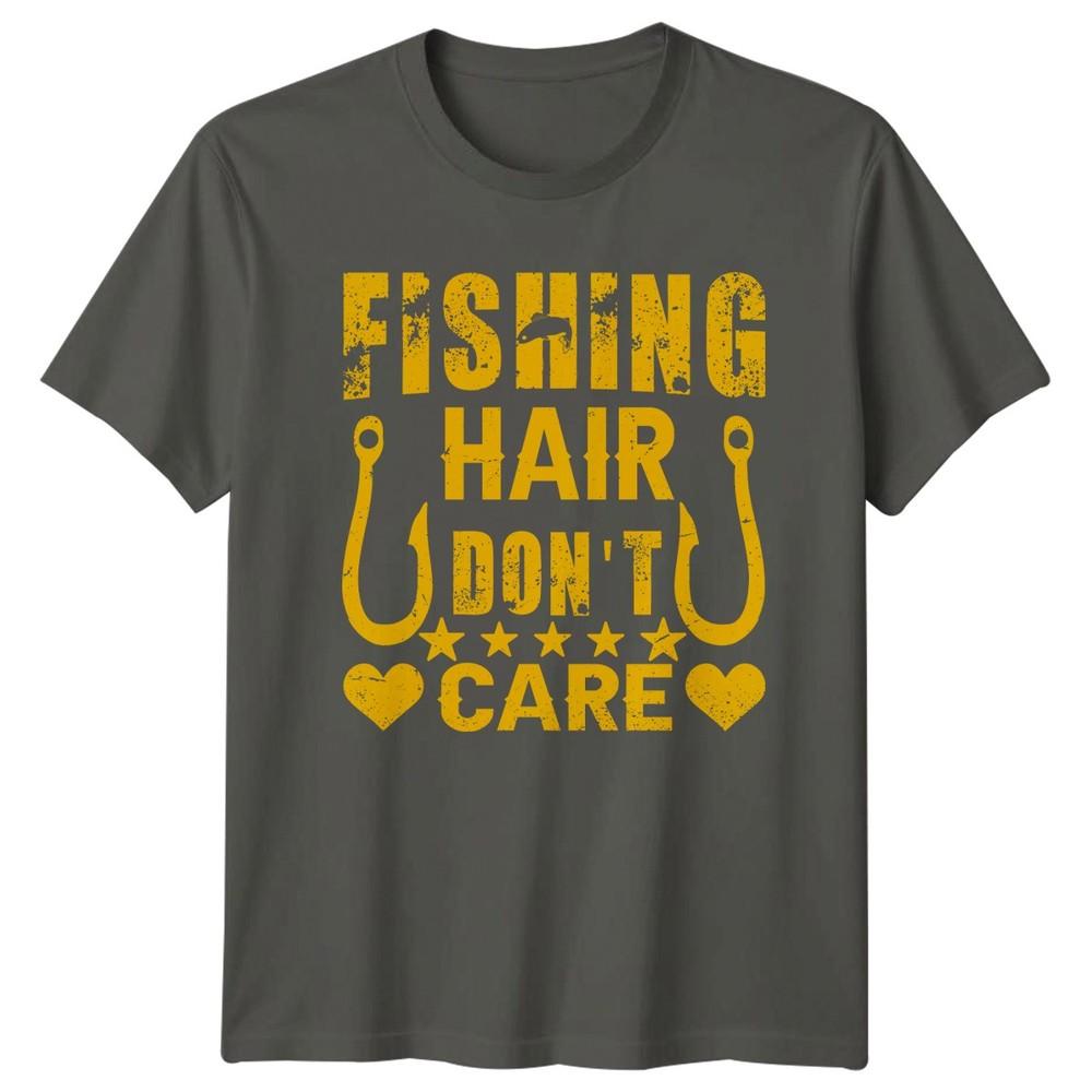 Fishing Hair Dont Care Unisexs TShirt Angling Lifestyle Fishing Gift For Her S