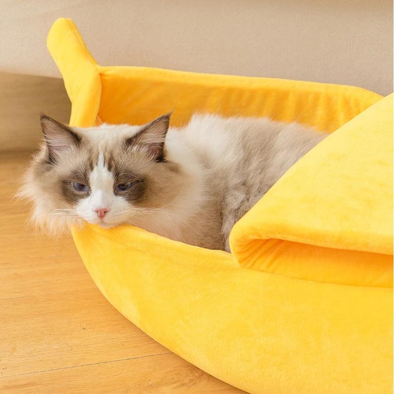 Pet Nest Cute Banana Shape Soft Comfortable Cat Dog Kennel Exquisite Workmanship Sleeping Nest Pet Supplies
