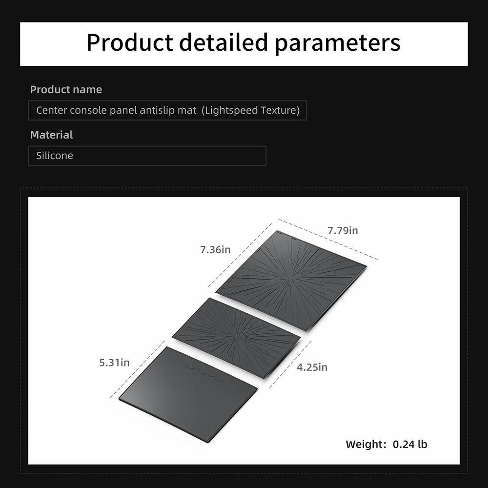3pcs Silicone Central Control Panel Mat for Tesla Model 3/Y Juniper Launch 2025