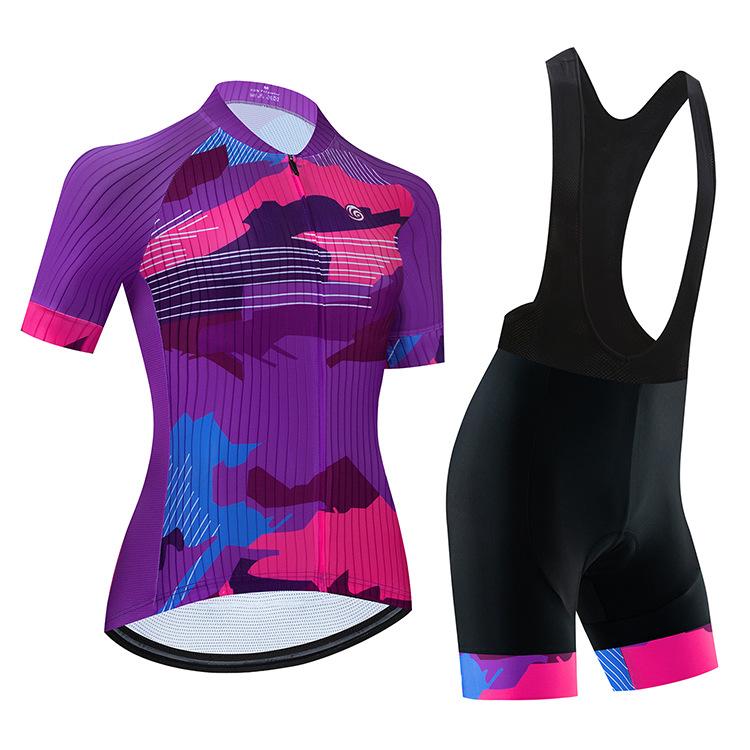 2026 Summer Short-sleeved Women's Cycling Suit, Breathable Cycling Sportswear, Outdoor Cycling Suit