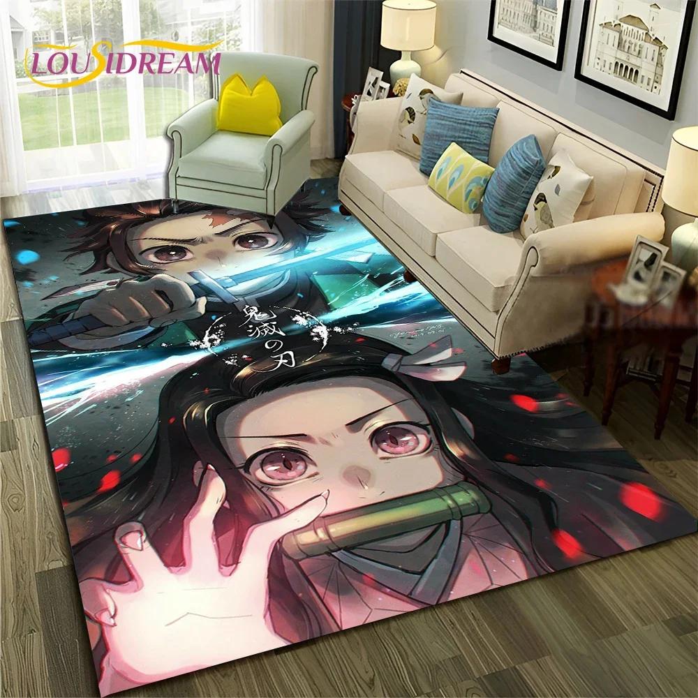 Kamado Nezuko Demon S-Slayer Anime Carpet Rug for Bedroom Living Room Home Sofa Decoration,Children Game Large Decor Floor Mat