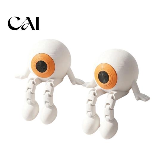 Creative Gift for Lovers Articulated Eye Fidget Toy, 3D Printed Halloween Eyeball Figurine with Movable Joints, Whimsical Home Ornament Flexible