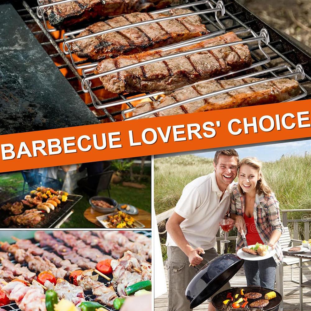 4pcs Chicken Wing Rails for Grill for Outdoor Picnic Camping Barbecue