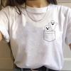 Korean Style Casual Short-Sleeved T-Shirt for Women Spring/Summer Cartoon Panda Print Loose Base Shirt Polyester Fabric