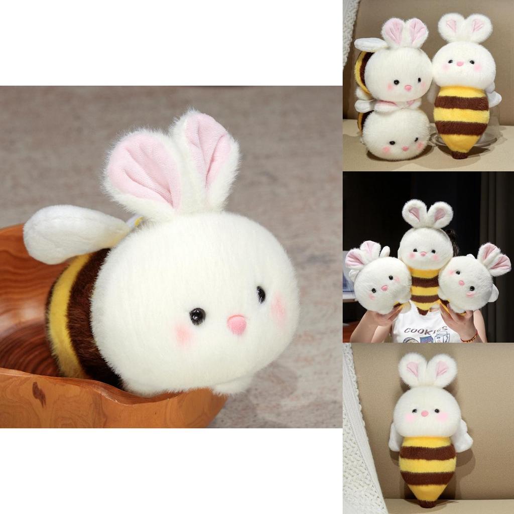 Bee Small Rabbit Plushie For Girls With Short Hairy Gift For Children